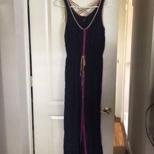 Button down sleeveless maxi dress